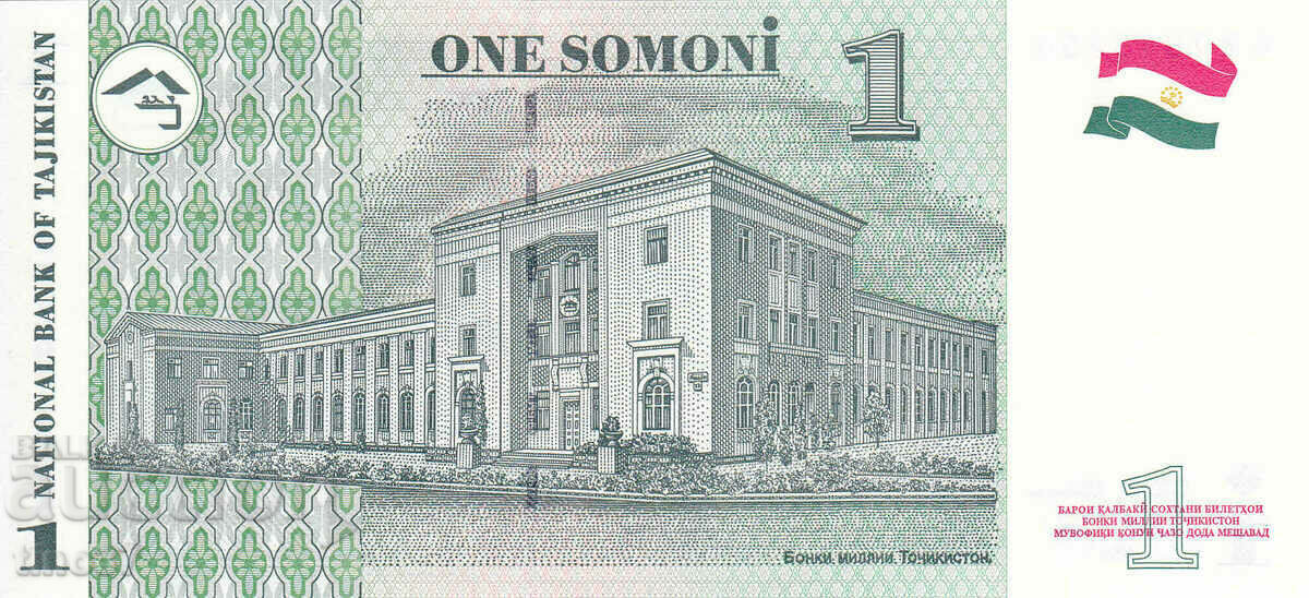 Auction tino37- TAJIKISTAN - 1 SOMONI - 1999 - UNC Auction tino37- TAJIKISTAN - 1 SOMONI - 1999 - UNC
