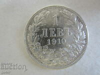 ❌Regatul Bulgariei, 1 lev 1910, argint 0,835, BZC❌