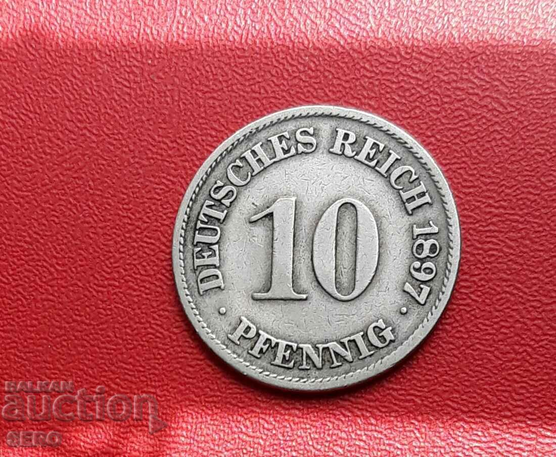 Γερμανία-10 Pfennig 1897 A-Berlin