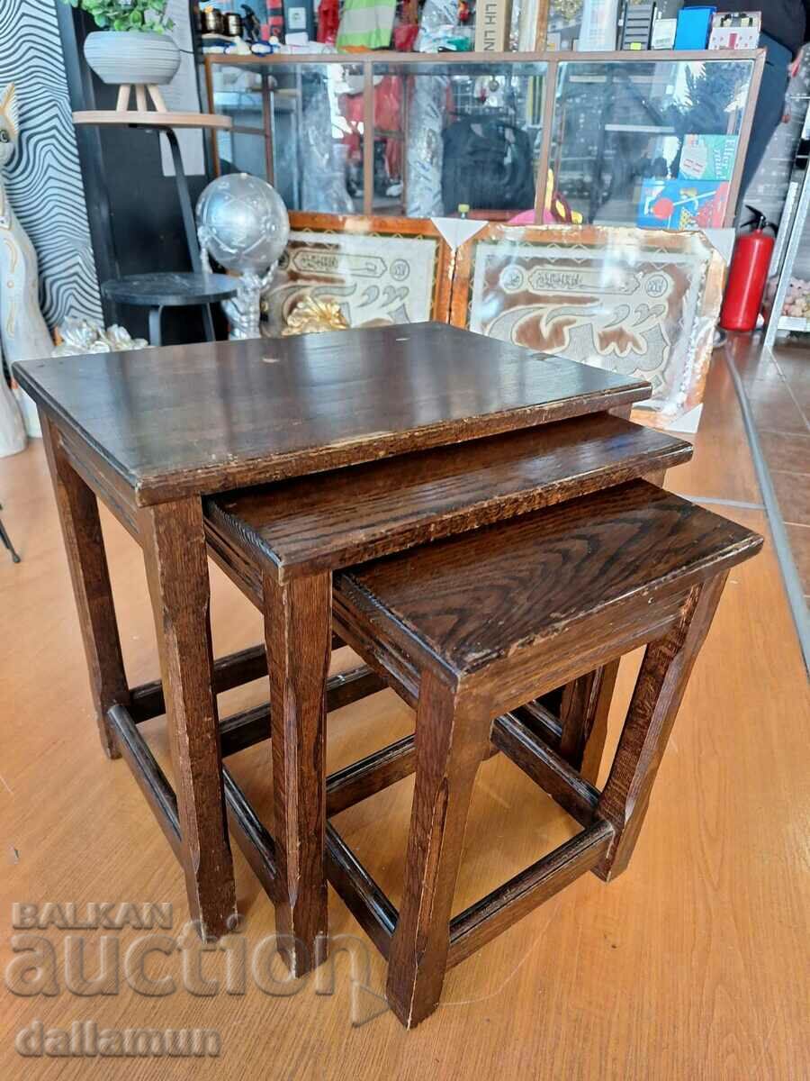 Set of side tables made of solid wood - 5 Set of side tables made of solid wood - 5