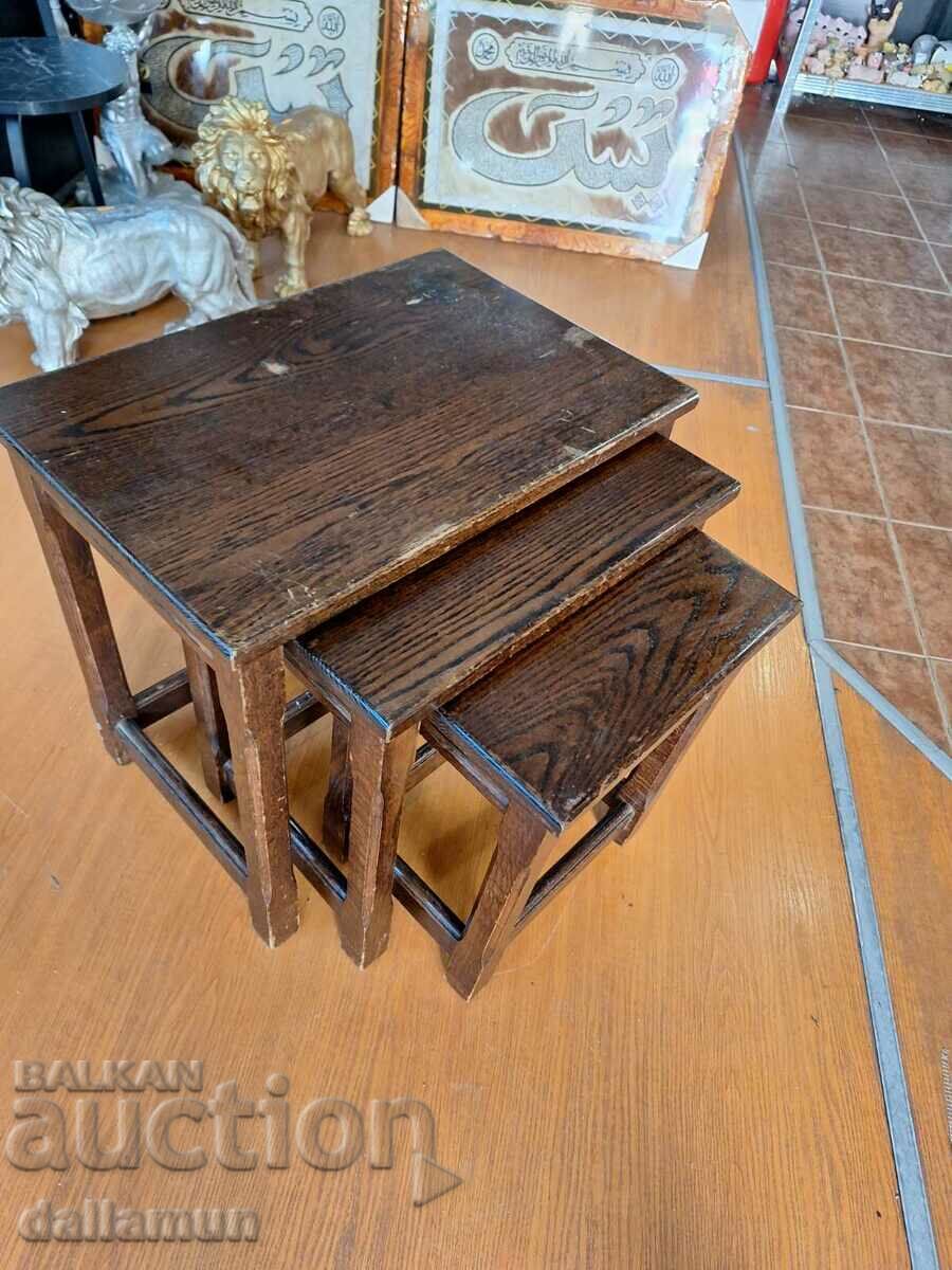 Set of side tables made of solid wood - 6 Set of side tables made of solid wood - 6