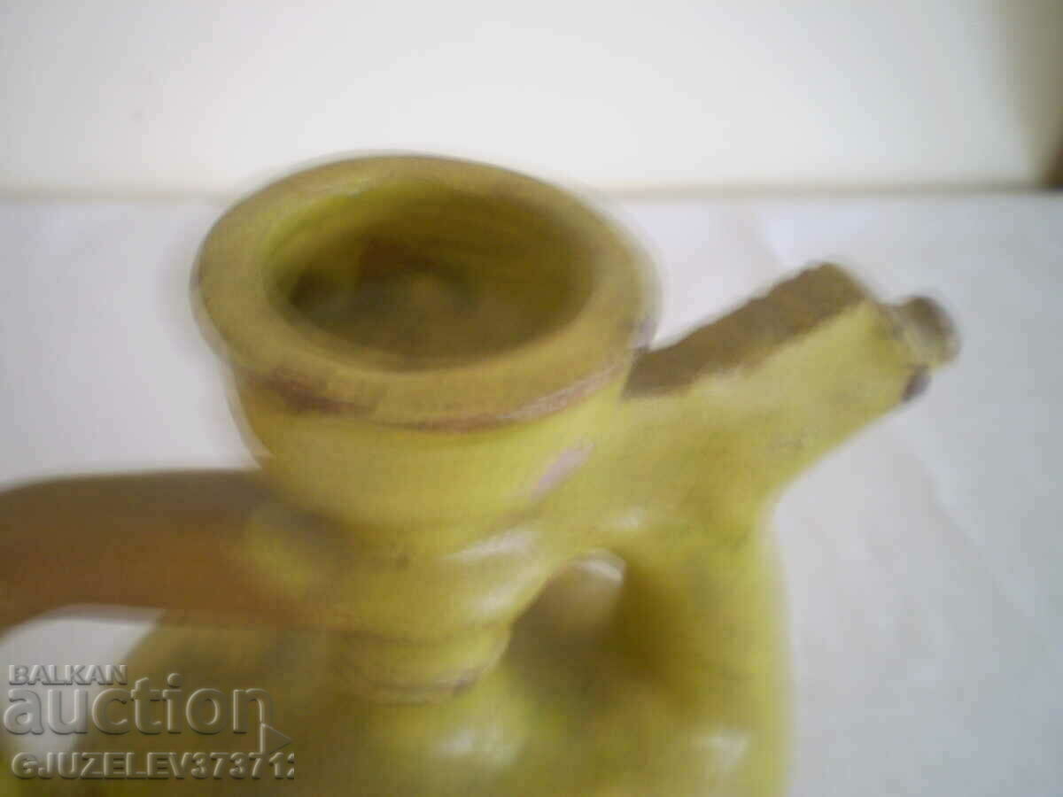19c Antique Old Bulgarian Handmade Pottery JUG / - 5 19c Antique Old Bulgarian Handmade Pottery JUG / - 5