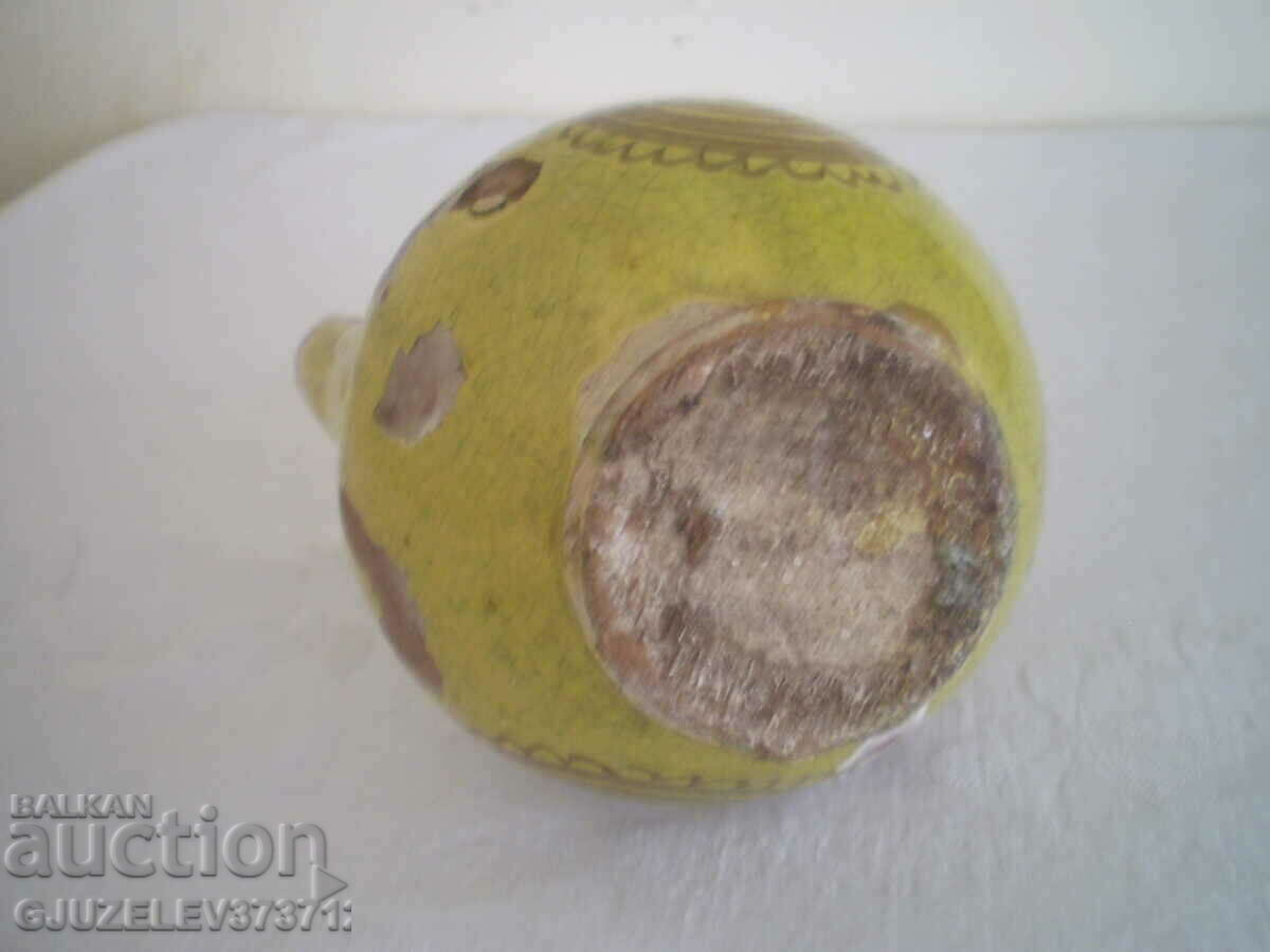 19c Antique Old Bulgarian Handmade Pottery JUG / - 6 19c Antique Old Bulgarian Handmade Pottery JUG / - 6