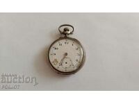 Old silver pocket mechanical watch