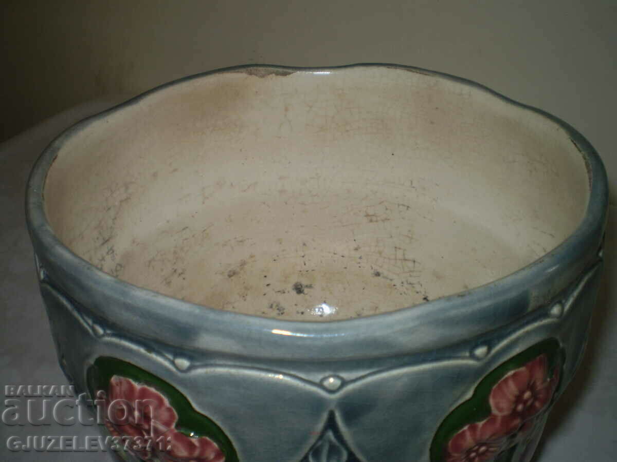 Antique ceramic planter multi-colored ceramic flower pot - 5 Antique ceramic planter multi-colored ceramic flower pot - 5