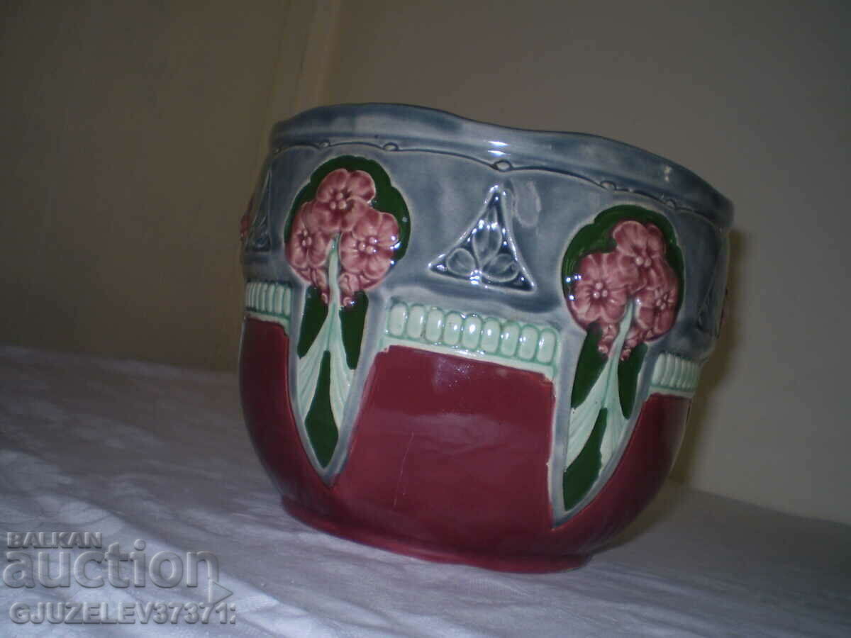 Antique ceramic planter multi-colored ceramic flower pot - 6 Antique ceramic planter multi-colored ceramic flower pot - 6