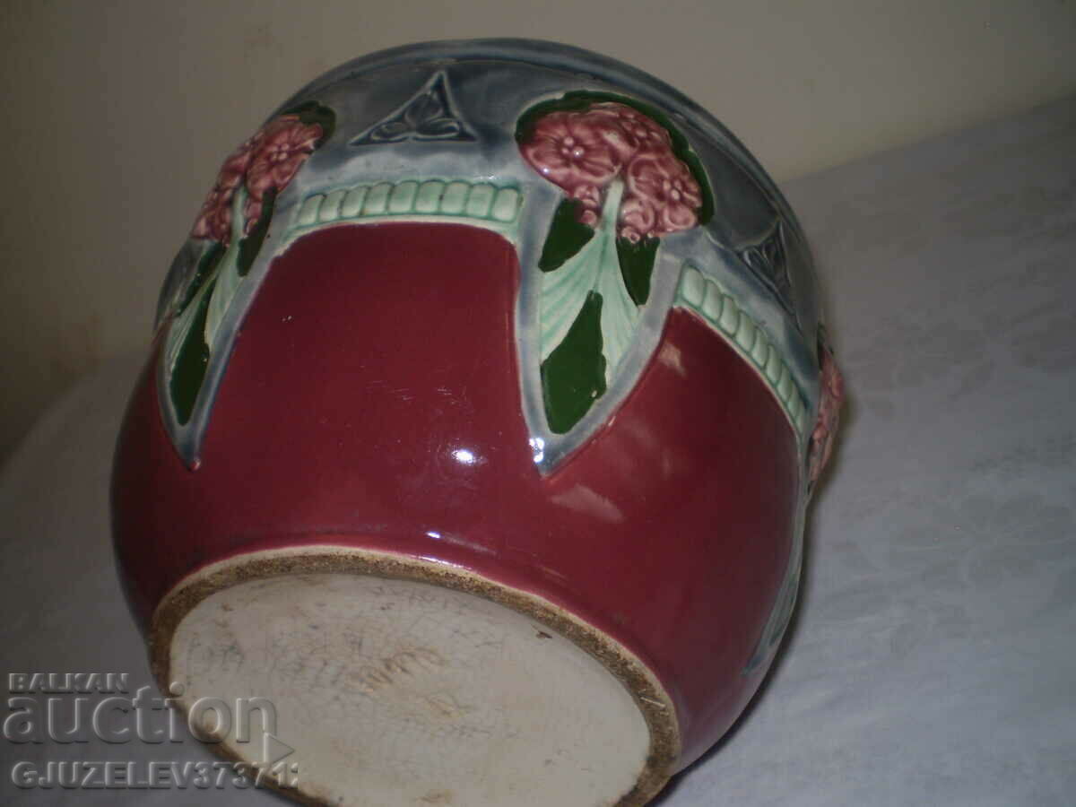 Antique ceramic planter multi-colored ceramic flower pot - 7 Antique ceramic planter multi-colored ceramic flower pot - 7