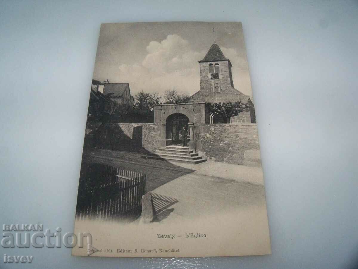 Old postcard from Switzerland - Bevaix, L'Eglise with price 7.00 BGN | € 3.58 Old postcard from Switzerland - Bevaix, L'Eglise with price 7.00 BGN | € 3.58