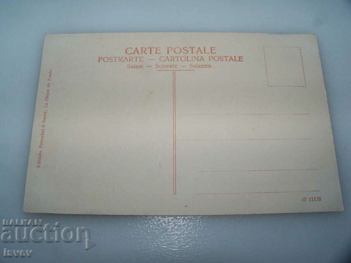 Delivery of Old postcard from Switzerland - Temple de Bevaix Delivery of Old postcard from Switzerland - Temple de Bevaix