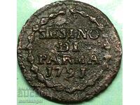 Парма Сесино 1791 Италия Фердинанд медна монета
