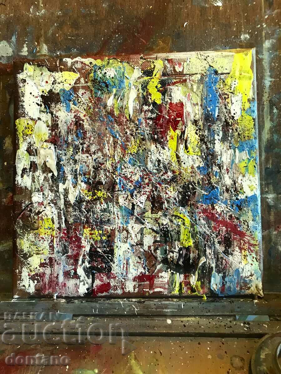 Pictură în ulei abstractă în relief - Stil - Jackson Pollock