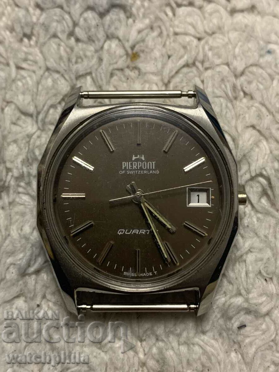 Pierpont Quartz швейцарски мъжки часовник. Работи