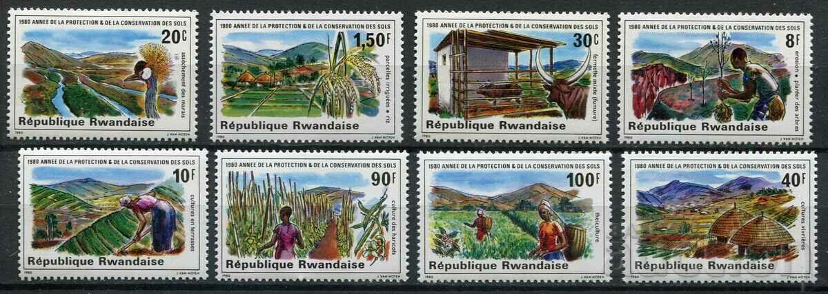 Rwanda 1980 MnH - Scene din viață, faună, floră
