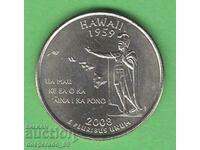 (¯`'•.¸ 25 cents 2008 P USA (Hawaii) UNC- ¸.•'´¯)