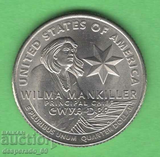 (¯`'•.¸ 25 cents 2022 P USA (Wilma Mankiller) UNC-