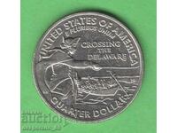 (¯`'•.¸ 25 cents 2021 D USA (Crossing the Delaware)