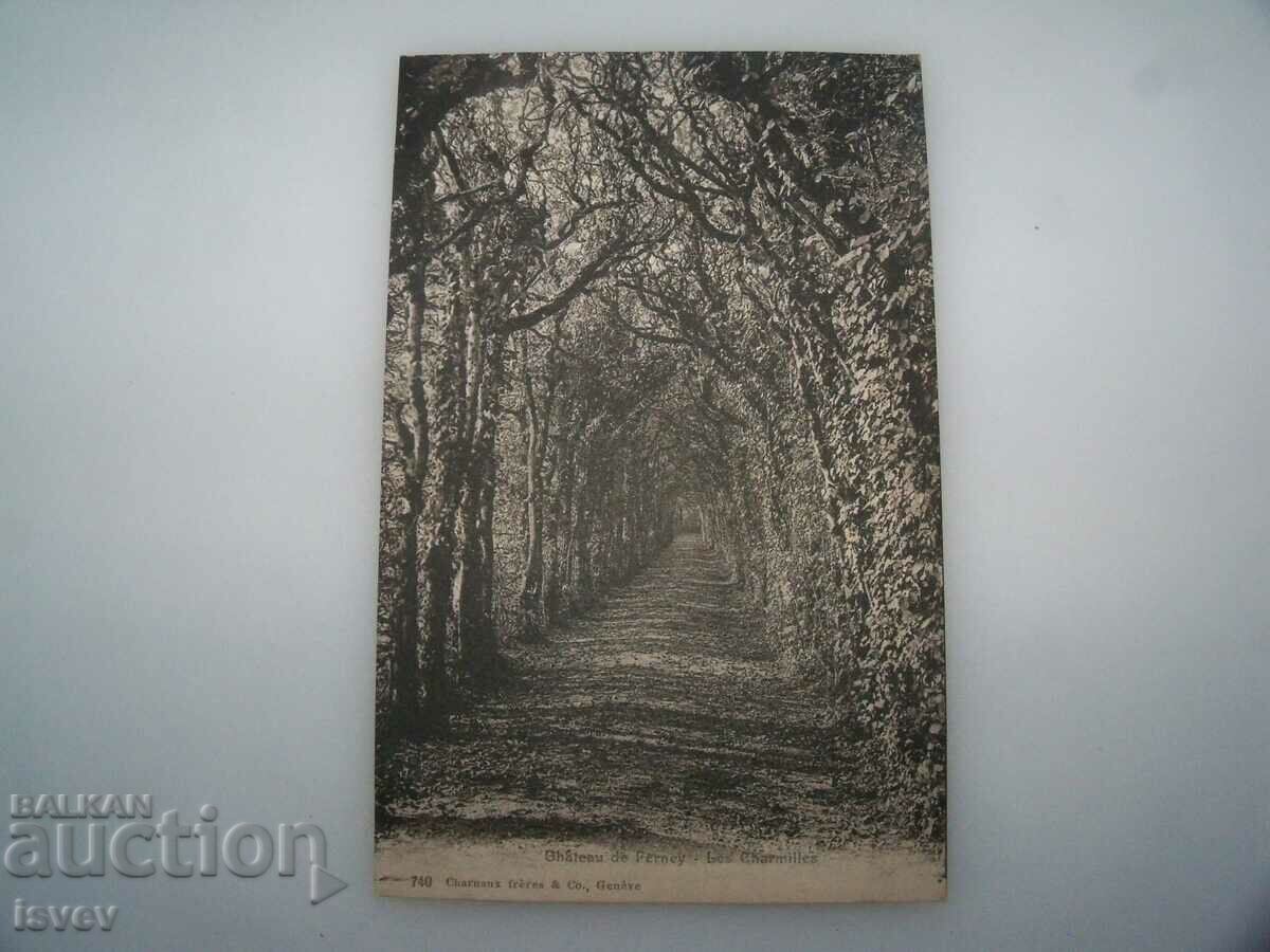 Lot of 5 old French postcards from Chateau de Voltaire. - 7 Lot of 5 old French postcards from Chateau de Voltaire. - 7