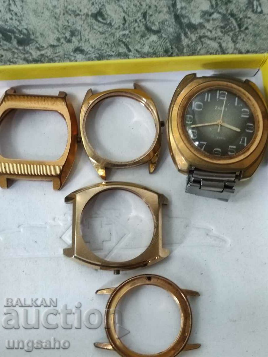 Gilded cases of Russian watches.
