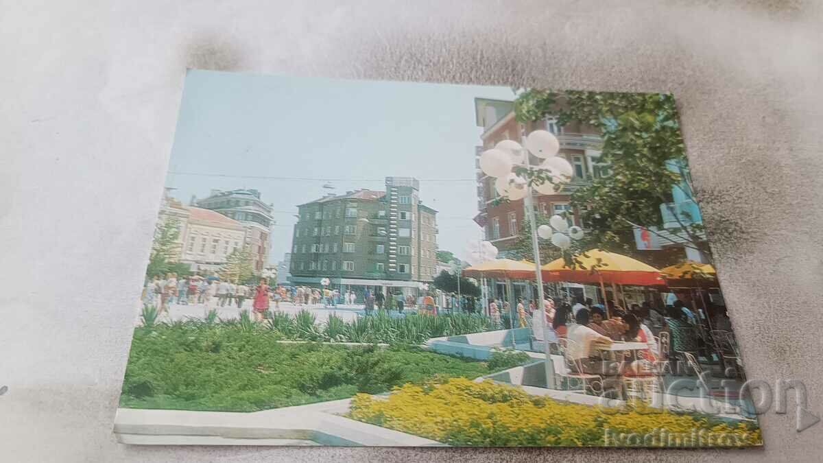 Postcard Varna Center 1977