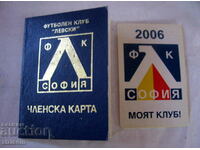 MEMBERSHIP CARD, CALENDAR 2006 FC LEVSKI SOFIA