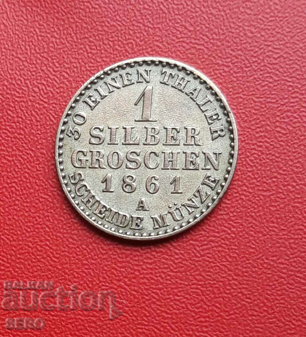 Германия-Прусия-1 ср.грош 1861 А-Берлин