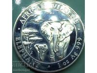 Сомалия 100 шилинга 2015 1Oz Unc PROOF сребро 0.999