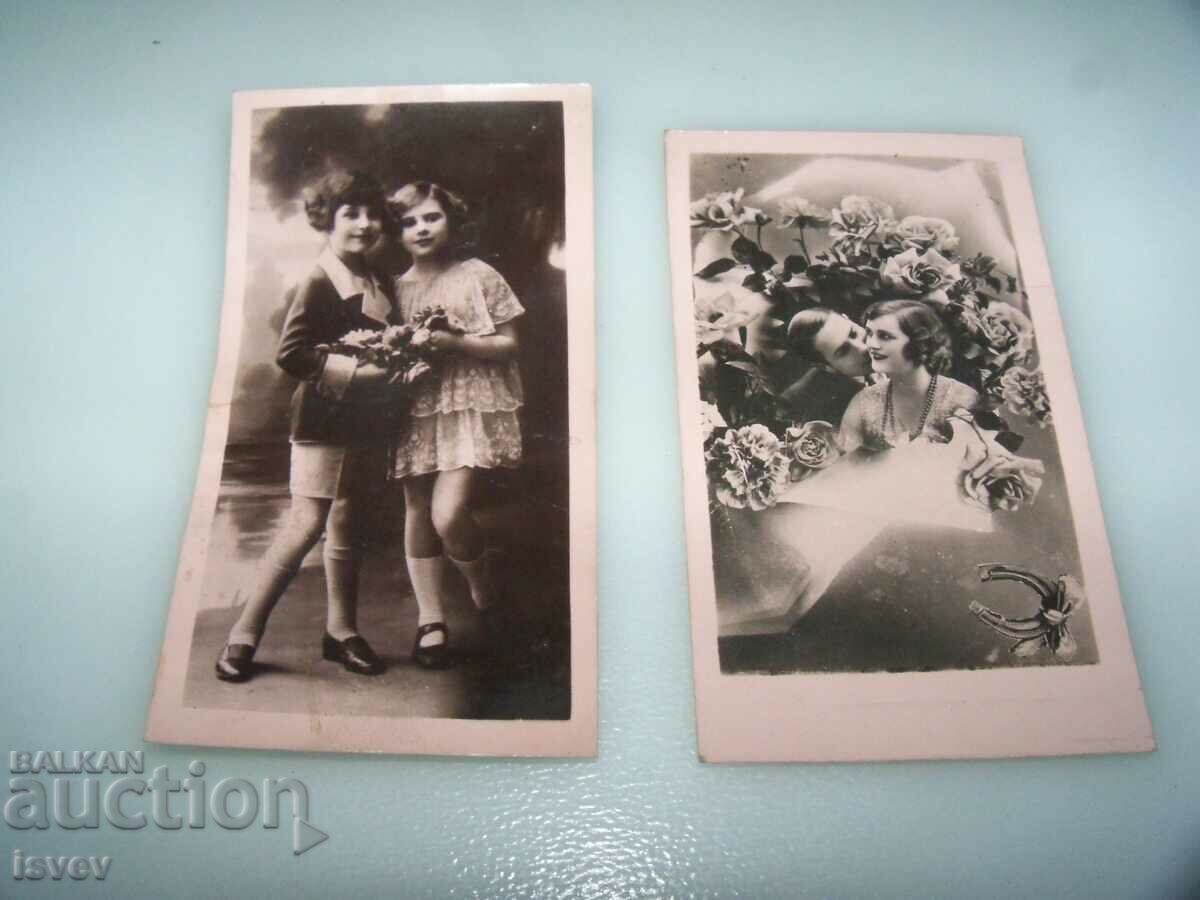 Two small old romantic cards 1940 with price 10.00 BGN | € 5.11