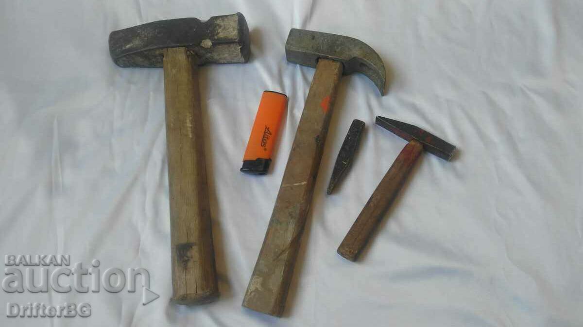 Old hammers 4 pieces