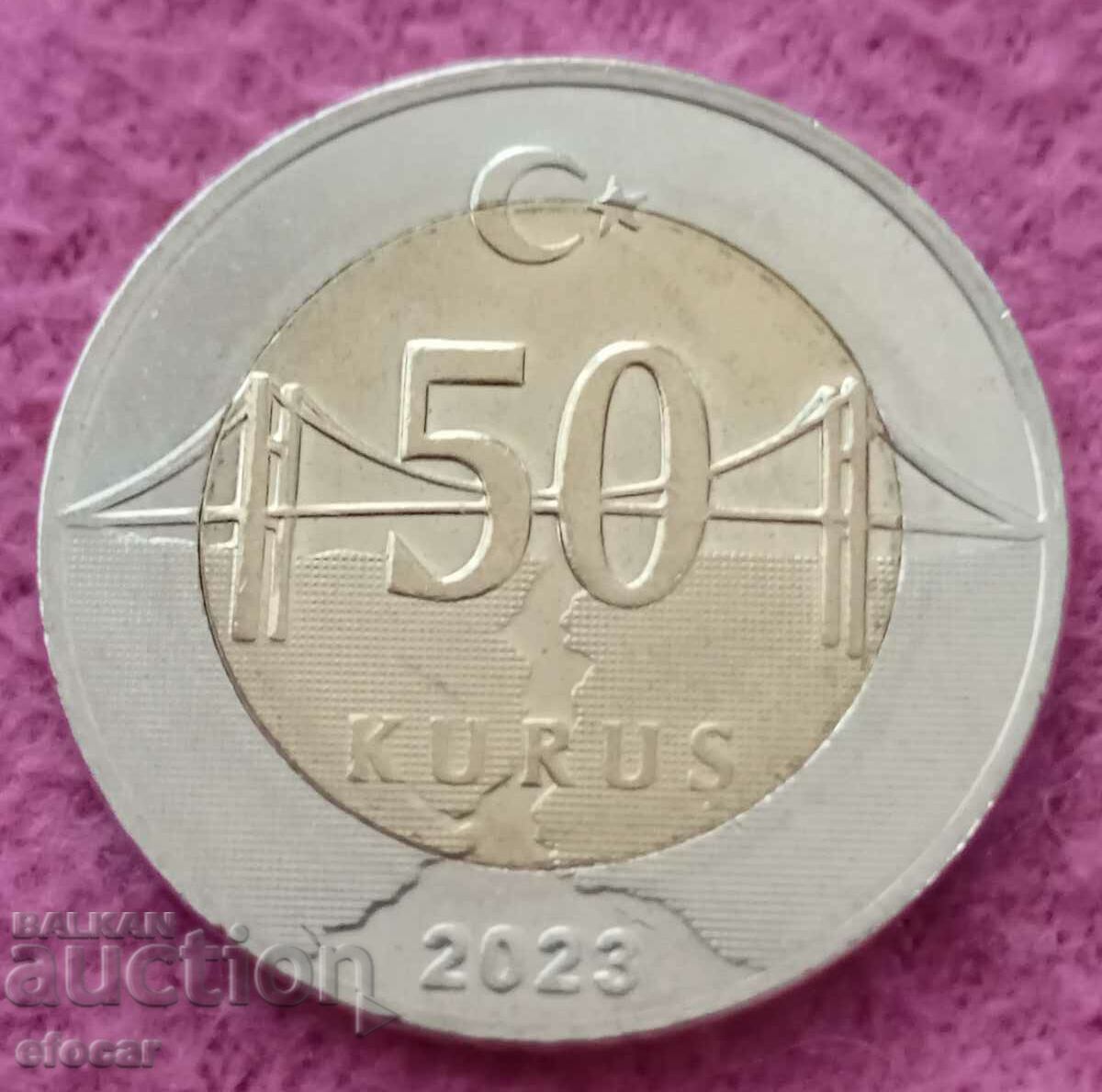 50 kuruş Turkey 2023 years