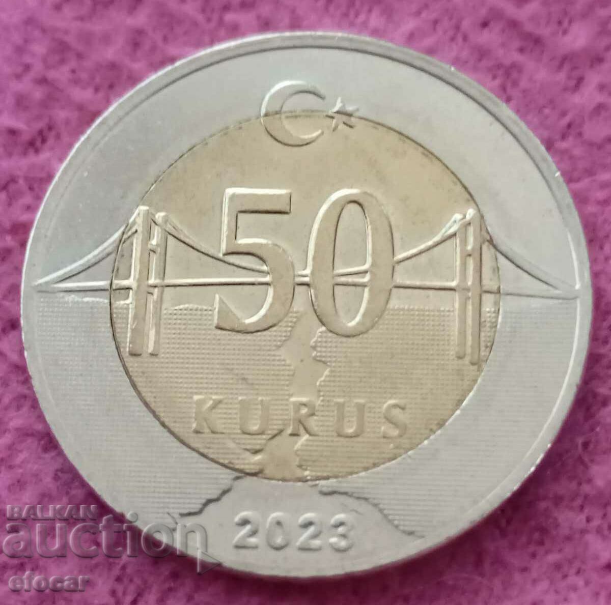 50 kuruş Turcia 2023 ani