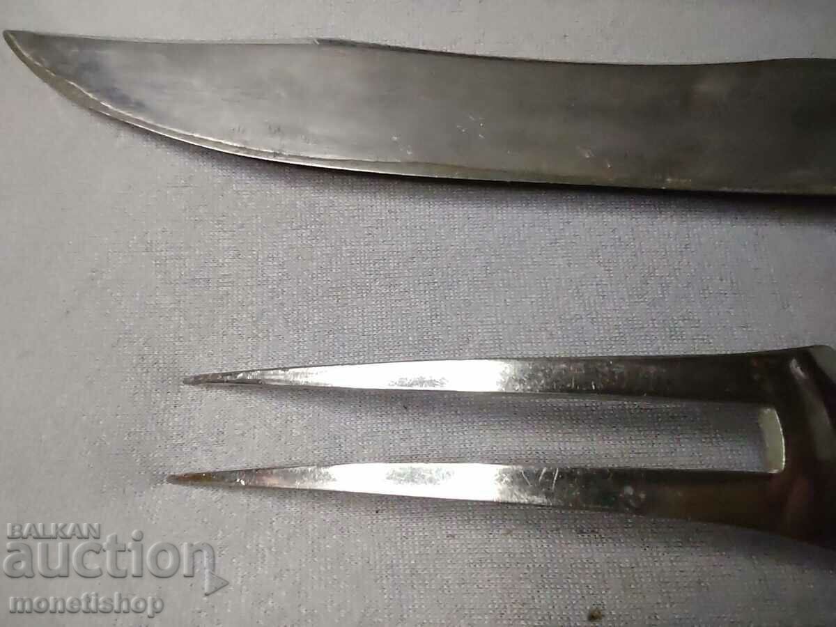 Silver Plated Set Cutlery for Steak or Roast Meat - 7 Silver Plated Set Cutlery for Steak or Roast Meat - 7