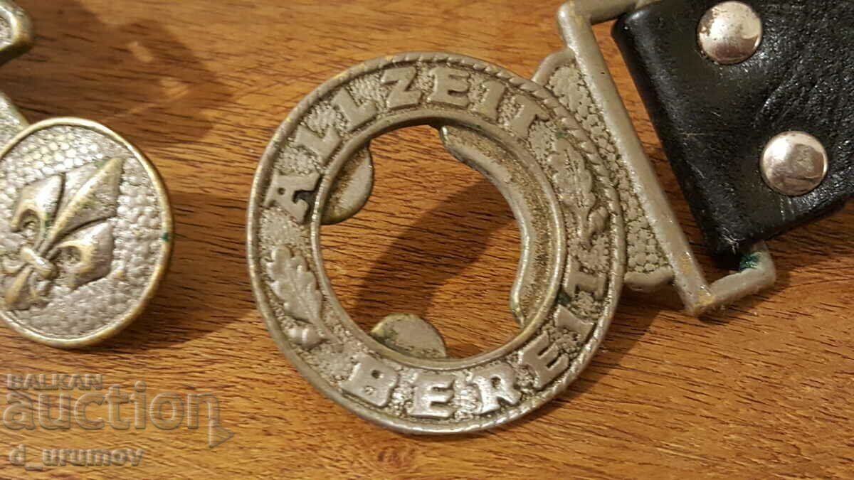 Centura scout originala germana cu catarama "ALLZEIT BEREIT - 6