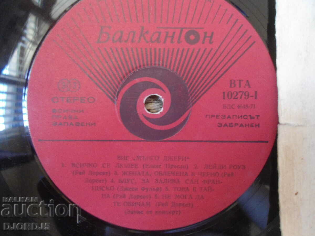 Auction Mungo Jerry, BTA 10279, gramophone record, large Auction Mungo Jerry, BTA 10279, gramophone record, large