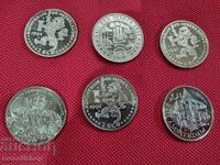 Collection of 2 and 6 Euros on the theme of ships