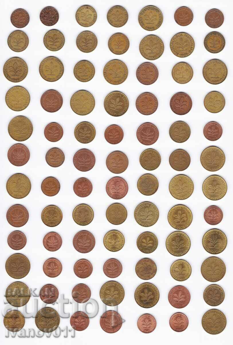 FR GERMANY COINS - 85 pcs.