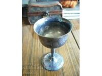 Antique Silver Plated Engraved Cup - England
