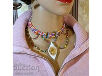 Art choker cu murano + fusta si pulover XS