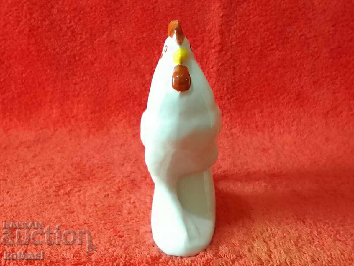 Old porcelain figure of a Rooster, Bulgaria or USSR, marked with price 35.50 BGN | € 18.15 Old porcelain figure of a Rooster, Bulgaria or USSR, marked with price 35.50 BGN | € 18.15