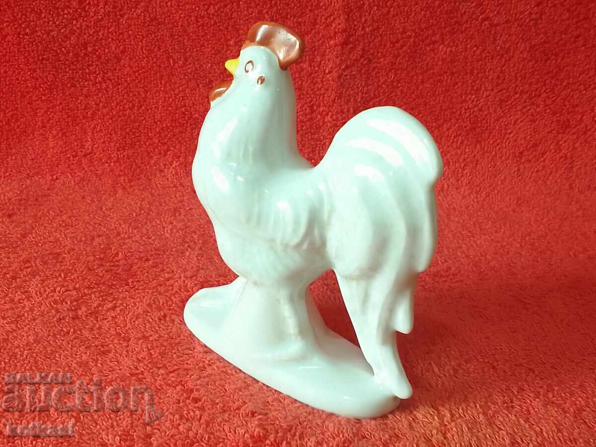 Old porcelain figure of a Rooster, Bulgaria or USSR, marked - 7 Old porcelain figure of a Rooster, Bulgaria or USSR, marked - 7
