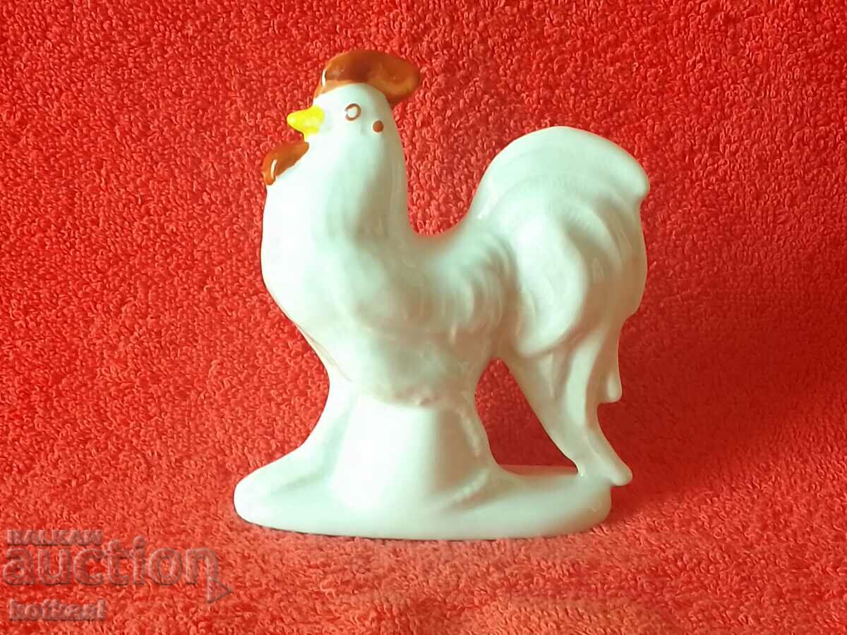 Old porcelain Rooster figure