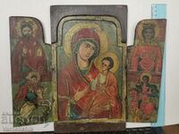 ancient icon triptych of 200 years - 19th century.