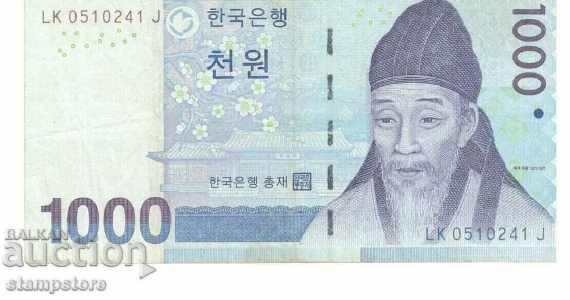 Coreea de Sud 1000 de woni