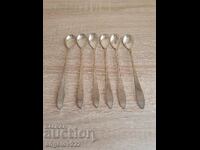 6 cocktail spoons with markings!