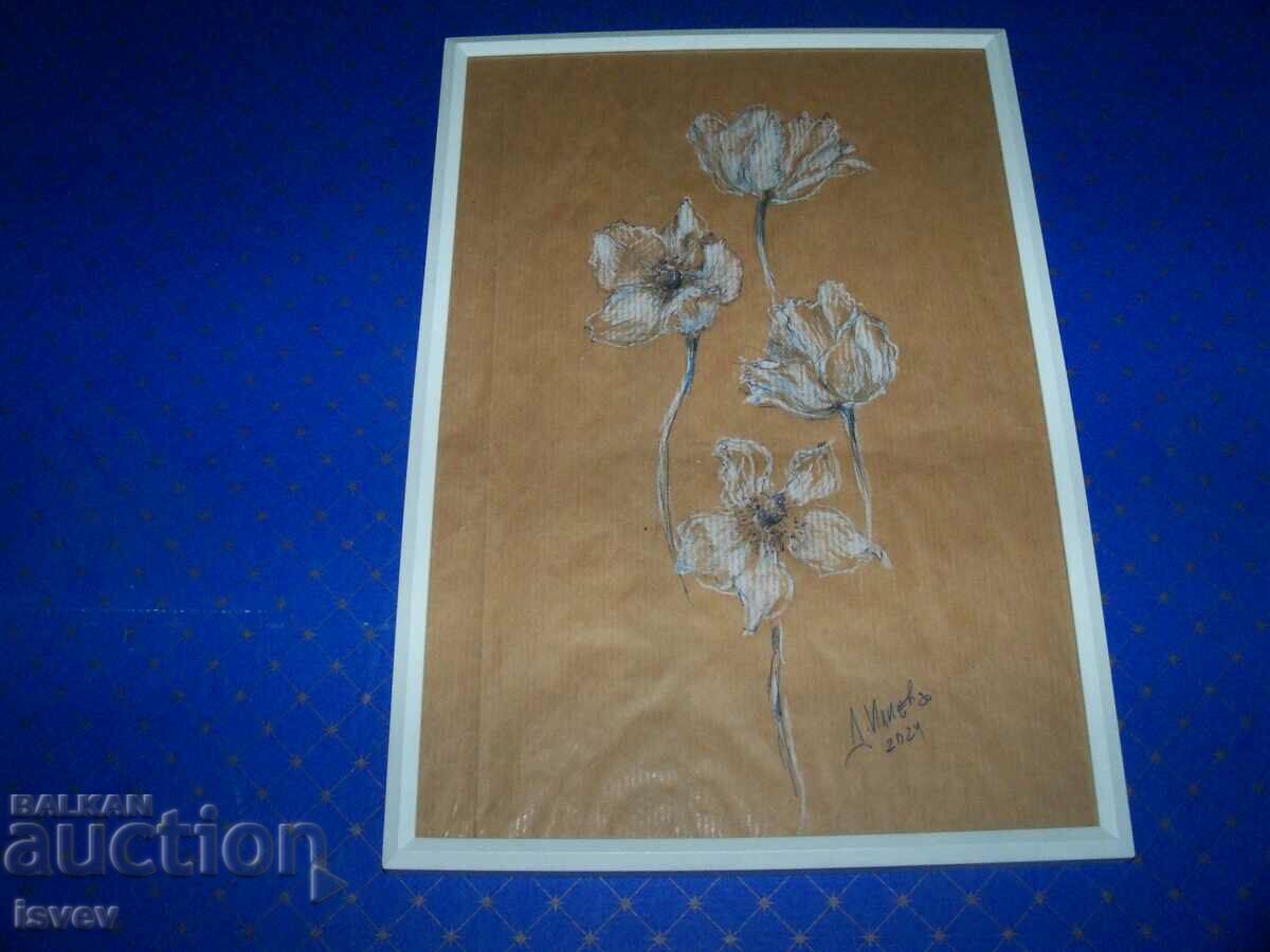 Auction Flowers, technique - chalk, painting by Desislava Ilieva Auction Flowers, technique - chalk, painting by Desislava Ilieva