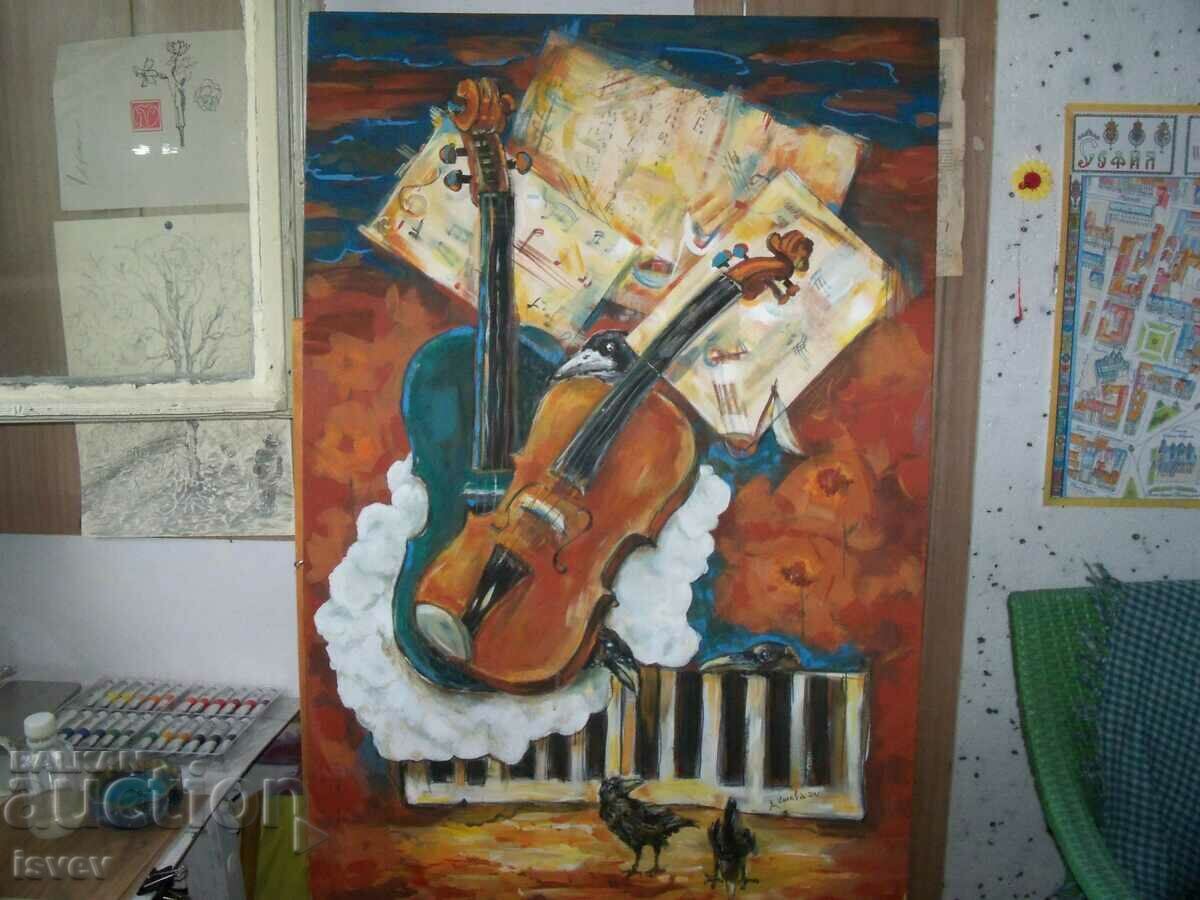 Composition, collage and acrylic on phaser, Desilava Ilieva - 5