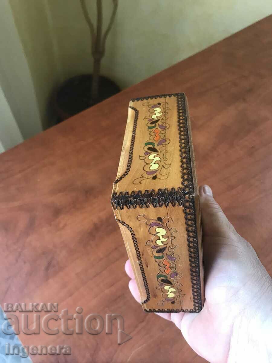 Auction BOX WOOD PYROGRAPH DRAWING ANTIQUE FROM SOCA MOSTRA Auction BOX WOOD PYROGRAPH DRAWING ANTIQUE FROM SOCA MOSTRA