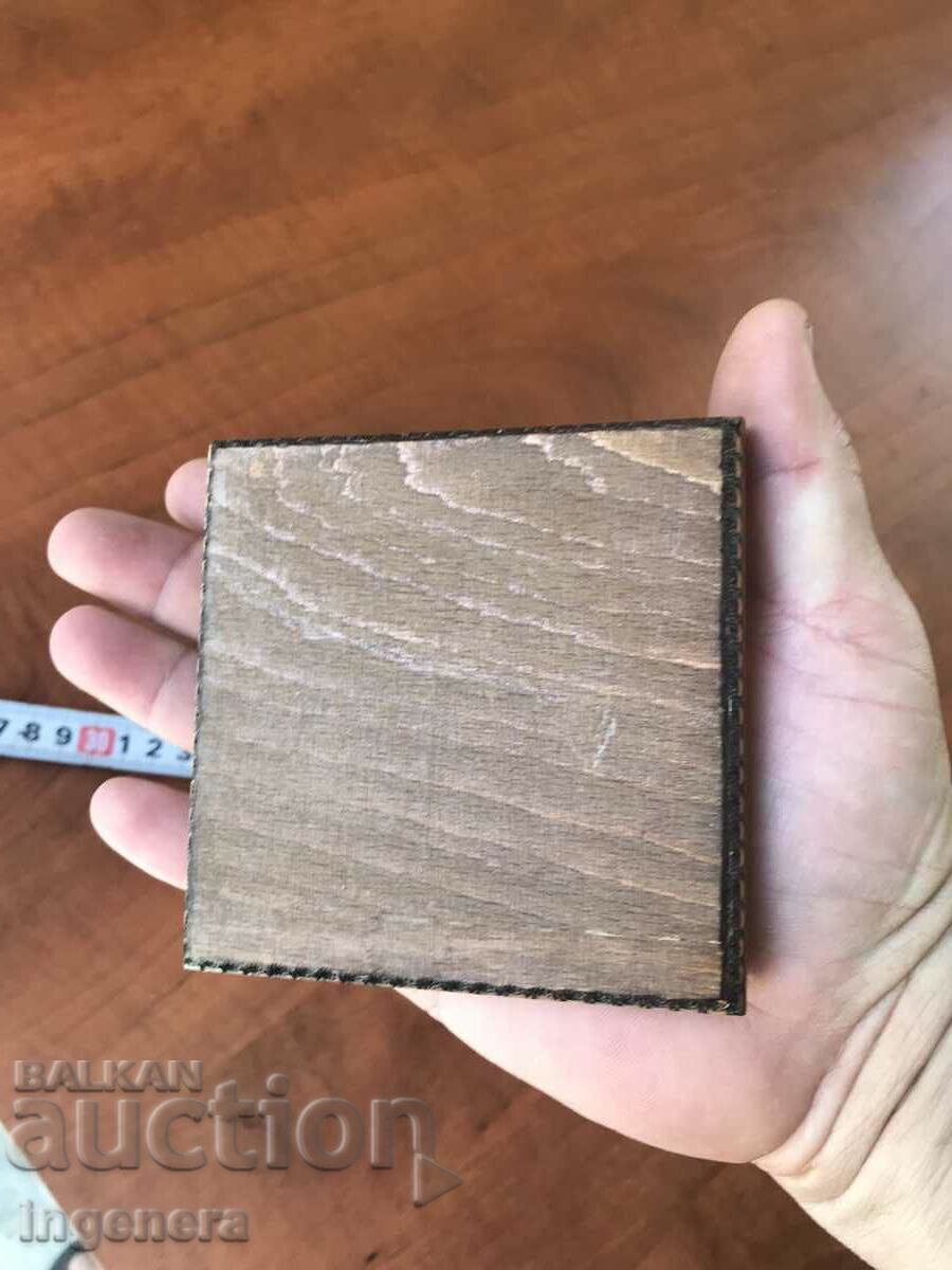 BOX WOOD PYROGRAPH DRAWING ANTIQUE FROM SOCA MOSTRA - 6