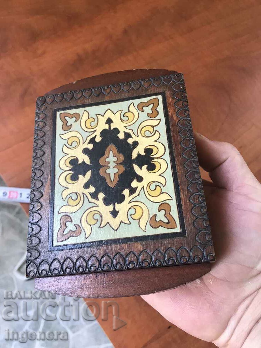 BOX WOOD PYROGRAPH DRAWING ANTIQUE FROM SOCA MOSTRA - 5