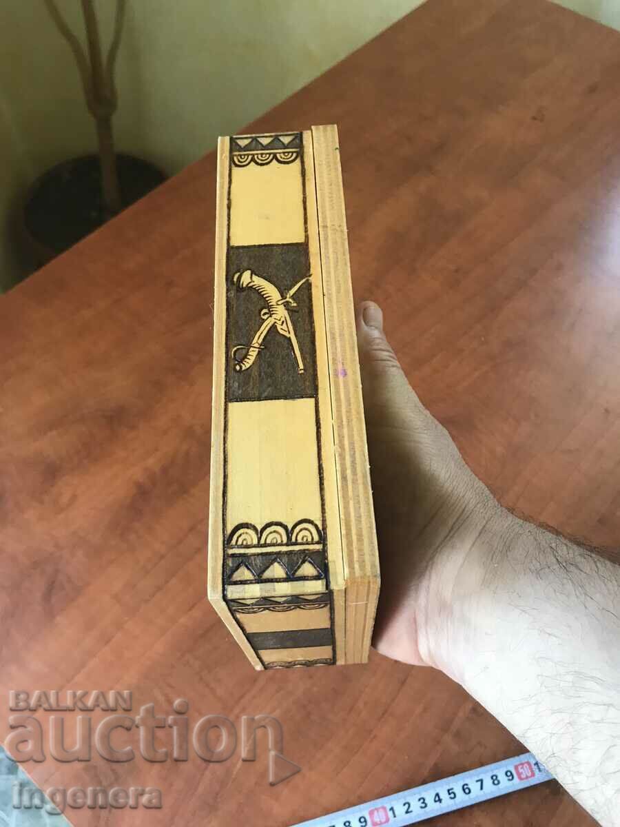 BOX WOOD PYROGRAPH DRAWING ANTIQUE FROM SOCA MOSTRA - 5 BOX WOOD PYROGRAPH DRAWING ANTIQUE FROM SOCA MOSTRA - 5