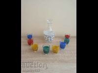 French Colored Liqueur Glass Set!!!